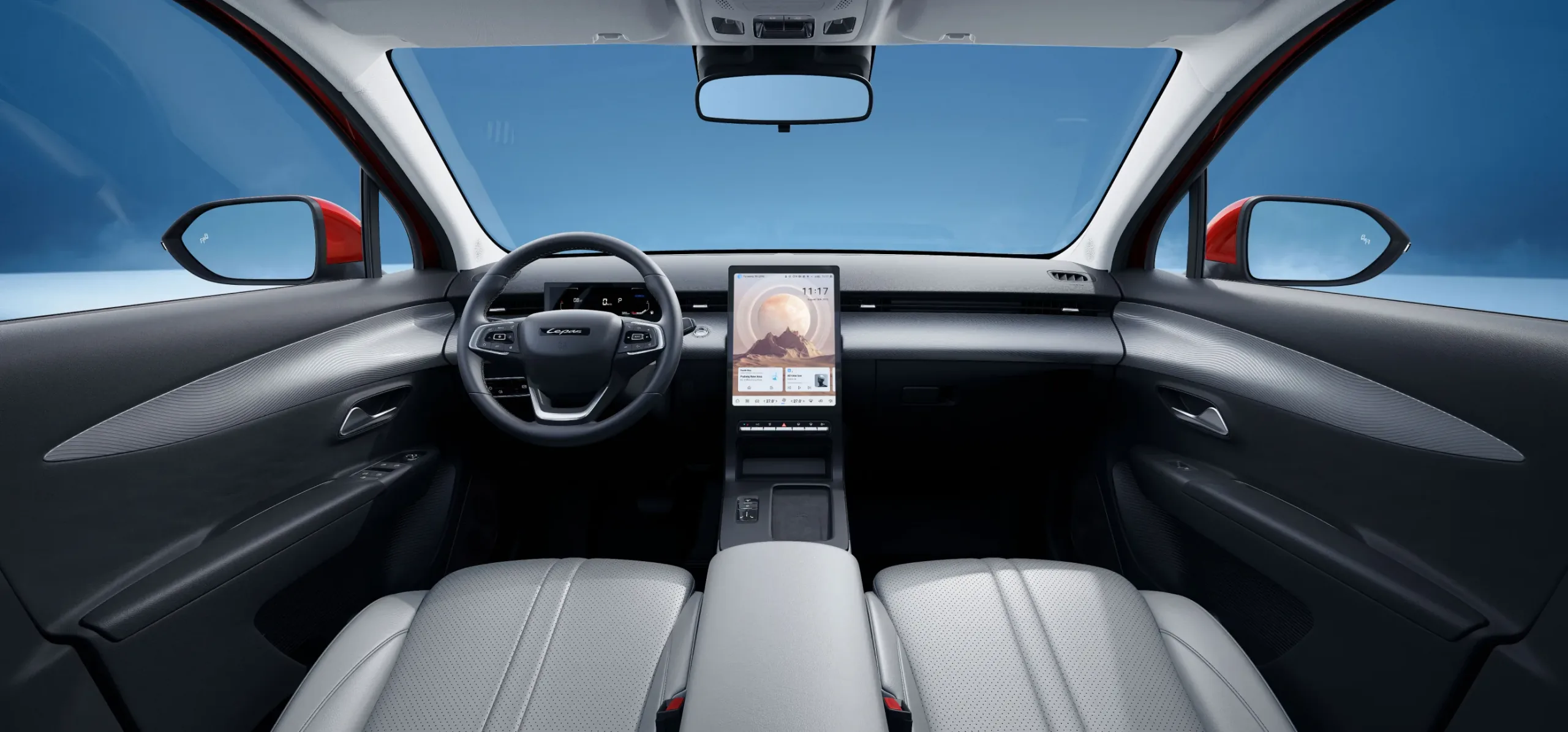 Lepas L4 interior — 13.2-Inch central LCD display