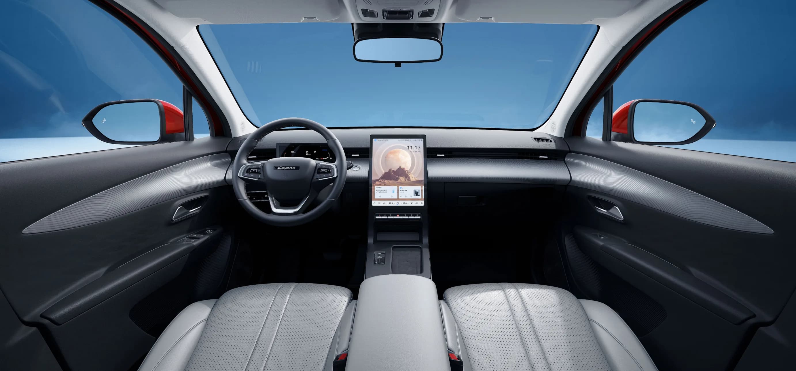 Lepas L4 interior — 13.2-Inch central LCD display